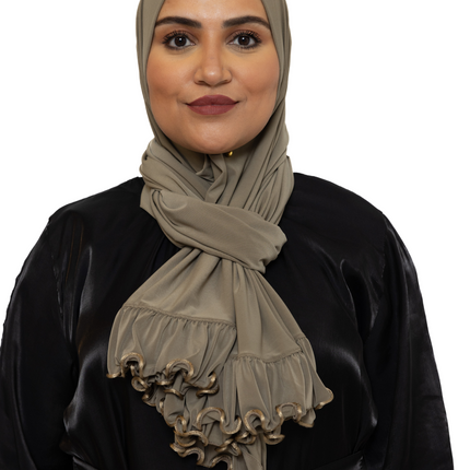 Écharpe en Jersey Premium à Volants