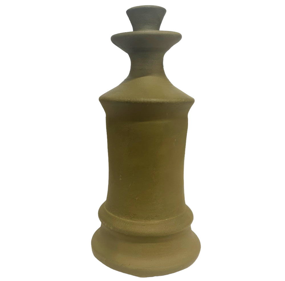 Handgemachte Vase Steingut Salbei