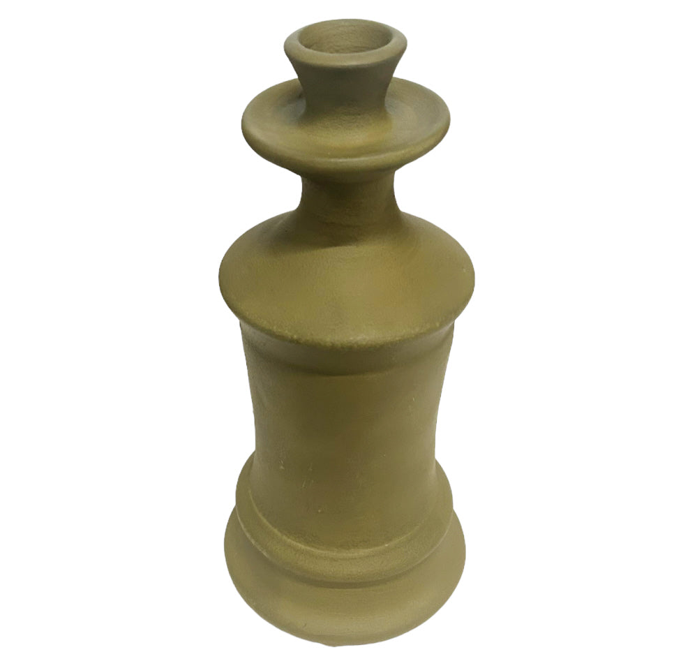 Handgemachte Vase Steingut Salbei