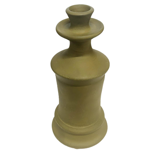 Vase fait main en poterie sauge