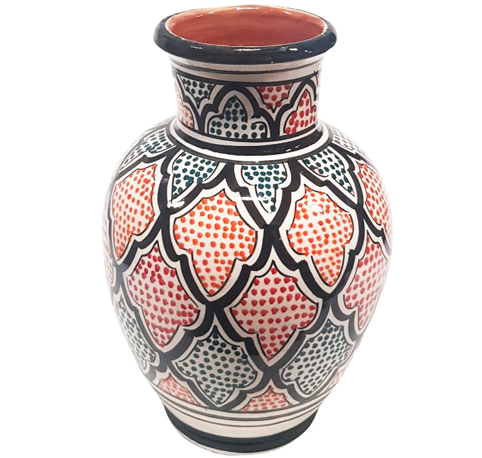 farbenfrohe marokkanische Vase