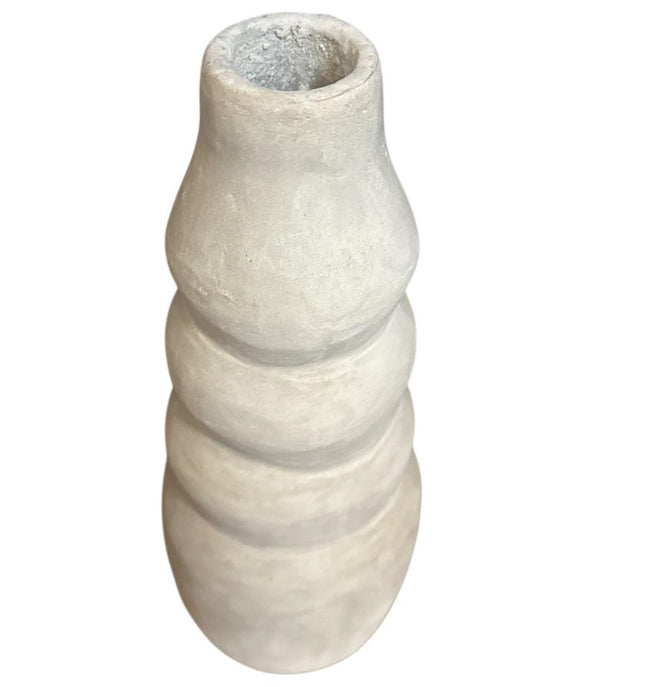 Vase décoratif fait main 32 cm – Design organique aspect pierre naturelle