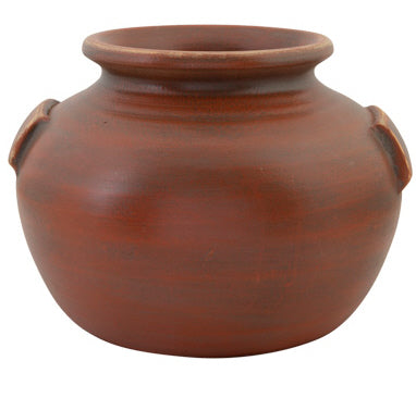 Vase Orient Marron 29x29xh21cm Rond Faïence