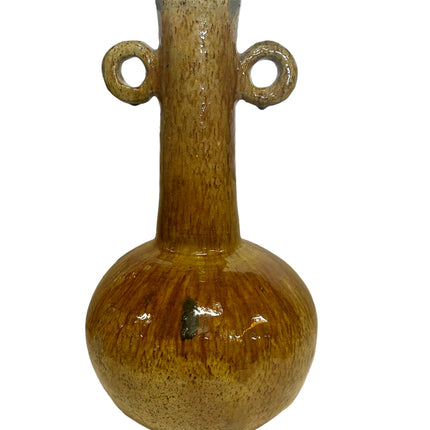 Vase Tamegroute avec anse ocre jaune