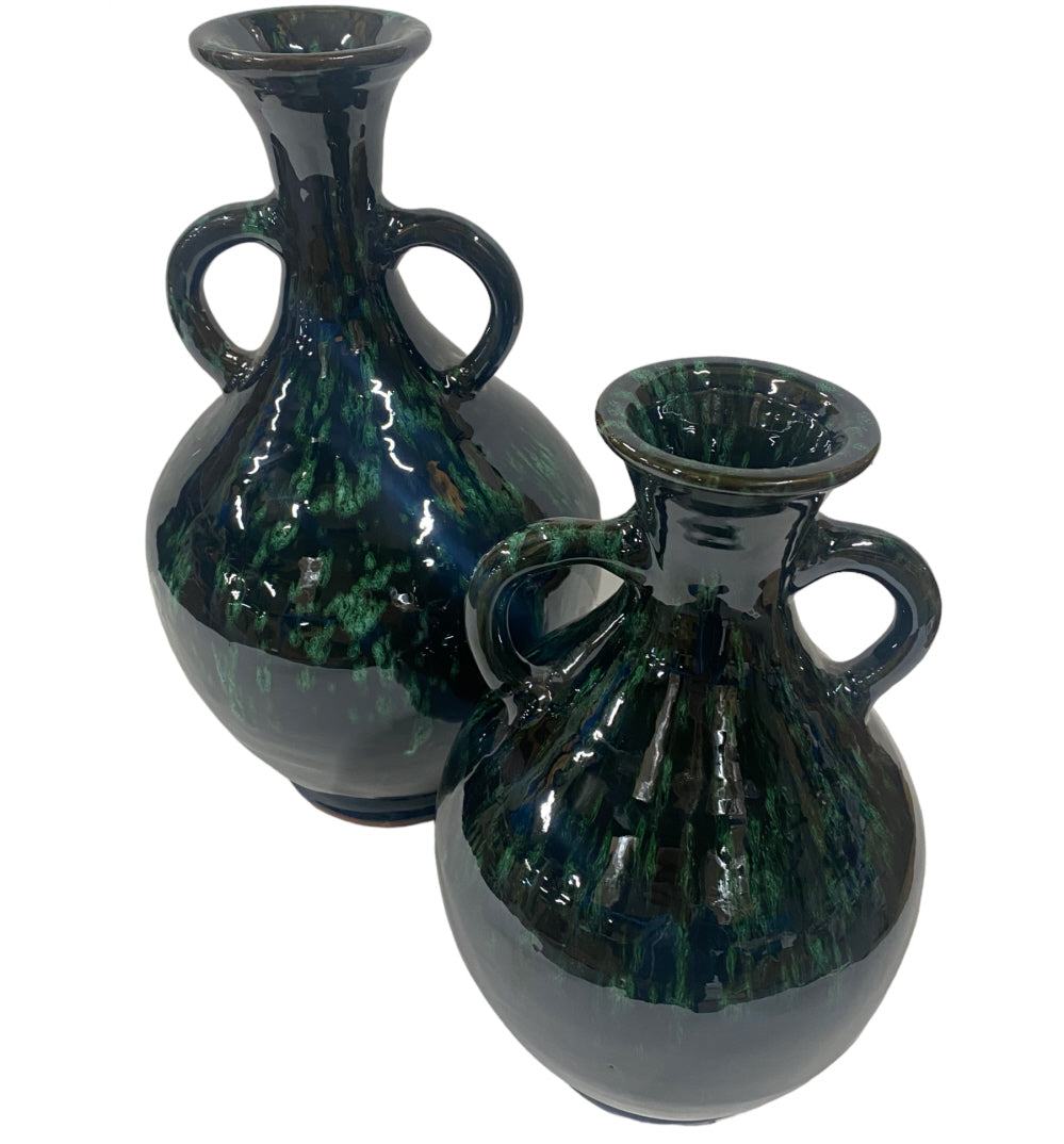 Vase Ourika dunkelgrün
