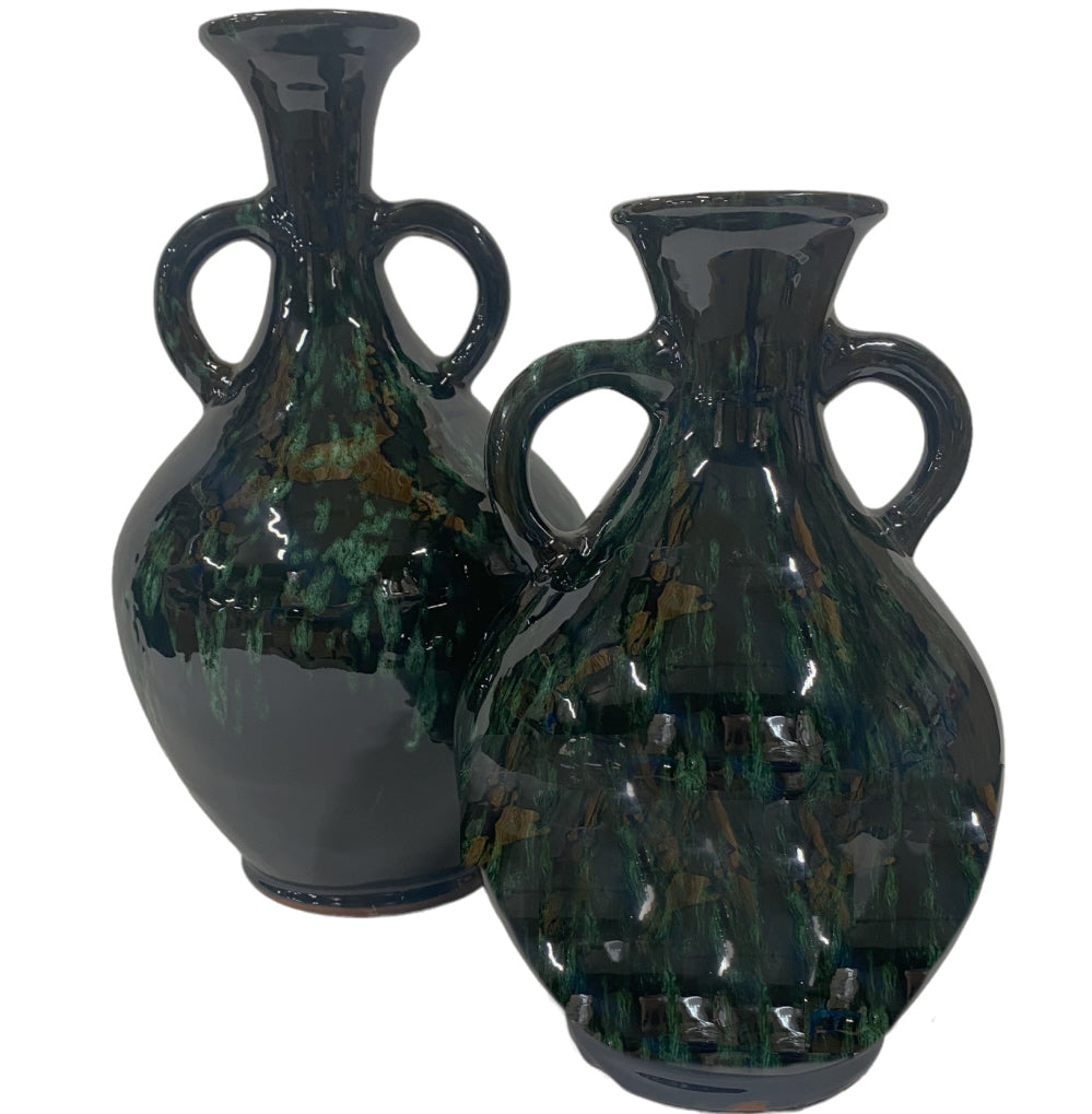 Vase Ourika dunkelgrün