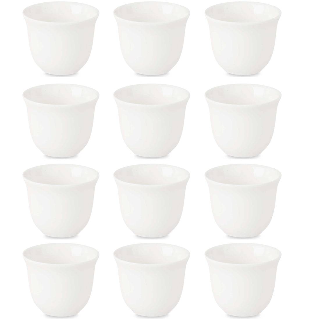 Set aus 12 Porzellan-Teetassen – 120 ml