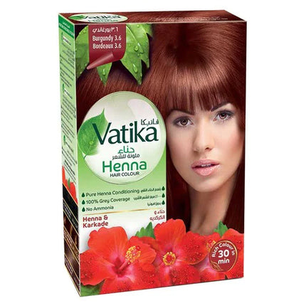Coloration Cheveux Henné Vatika bordeaux