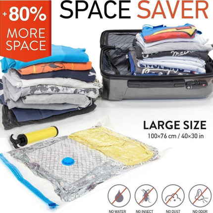 Sacs de rangement sous vide 4 pièces | Sacs sous vide | Sac de rangement | Sacs sous vide | 60 x 80 CM