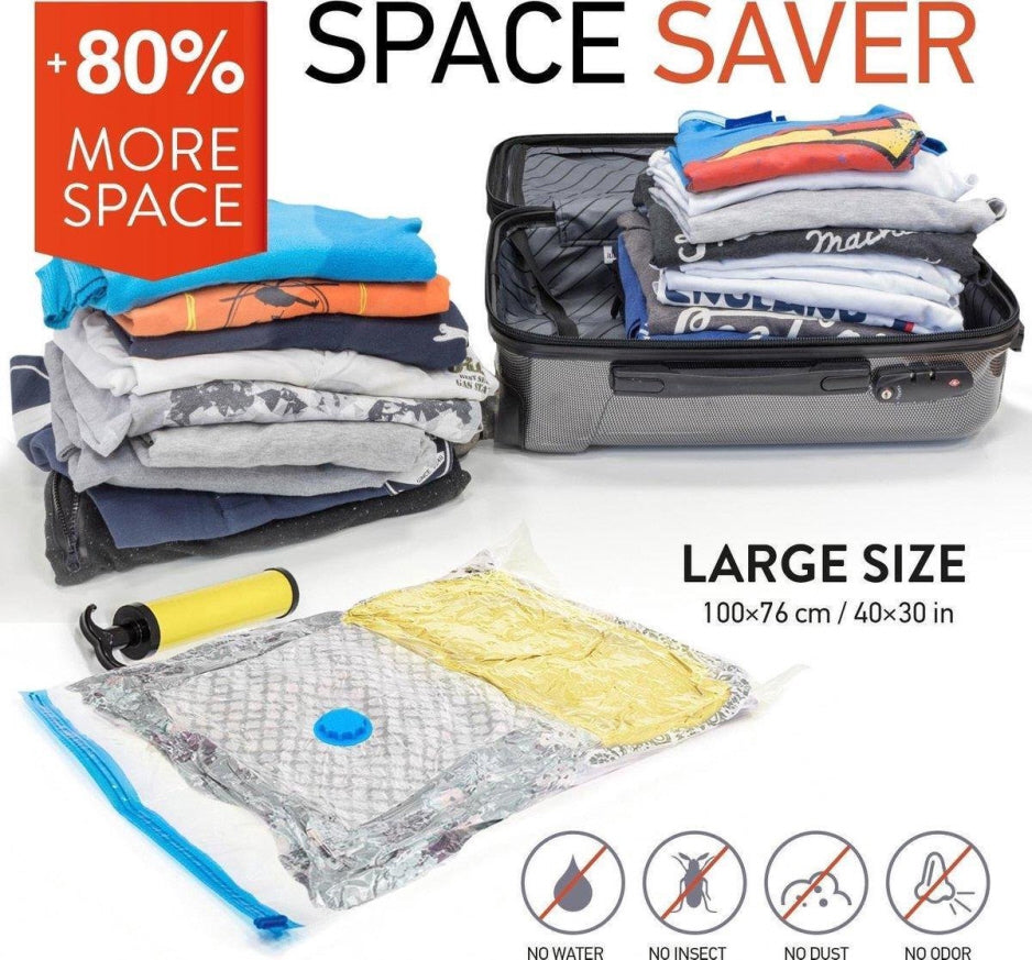 Vacuüm opbergzakken 60 x 80 cm – 4 vacuümzakken voor kleding en dekbedden – foto 4