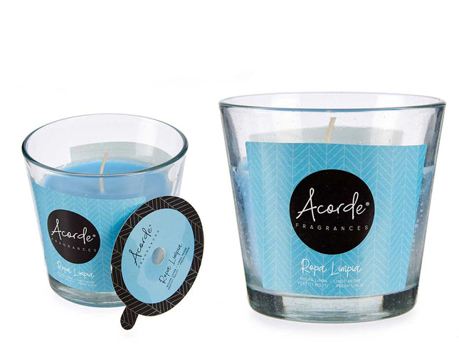 Bougie Bleu Vêtements Propres (9 x 8 x 9 cm)