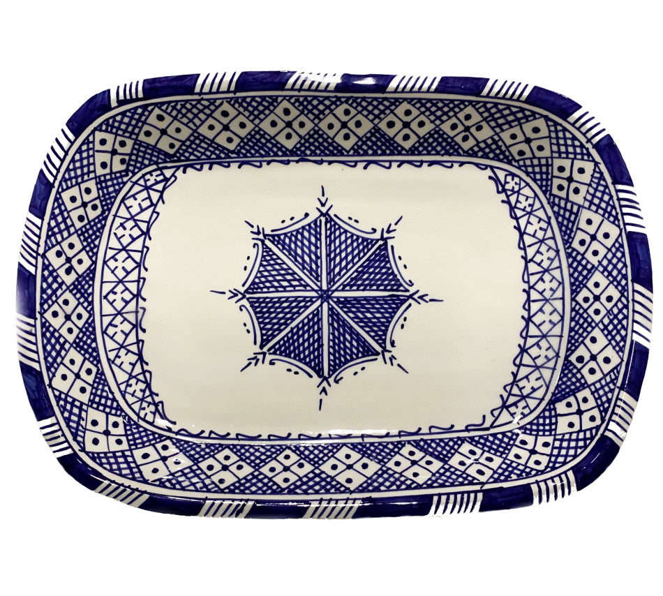 Keramikschale quadratisch fes blau