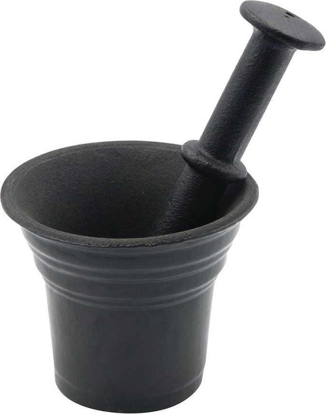 Mortier en fonte avec pilon Ø10,5x9,3cm, Extra Robuste - Noir