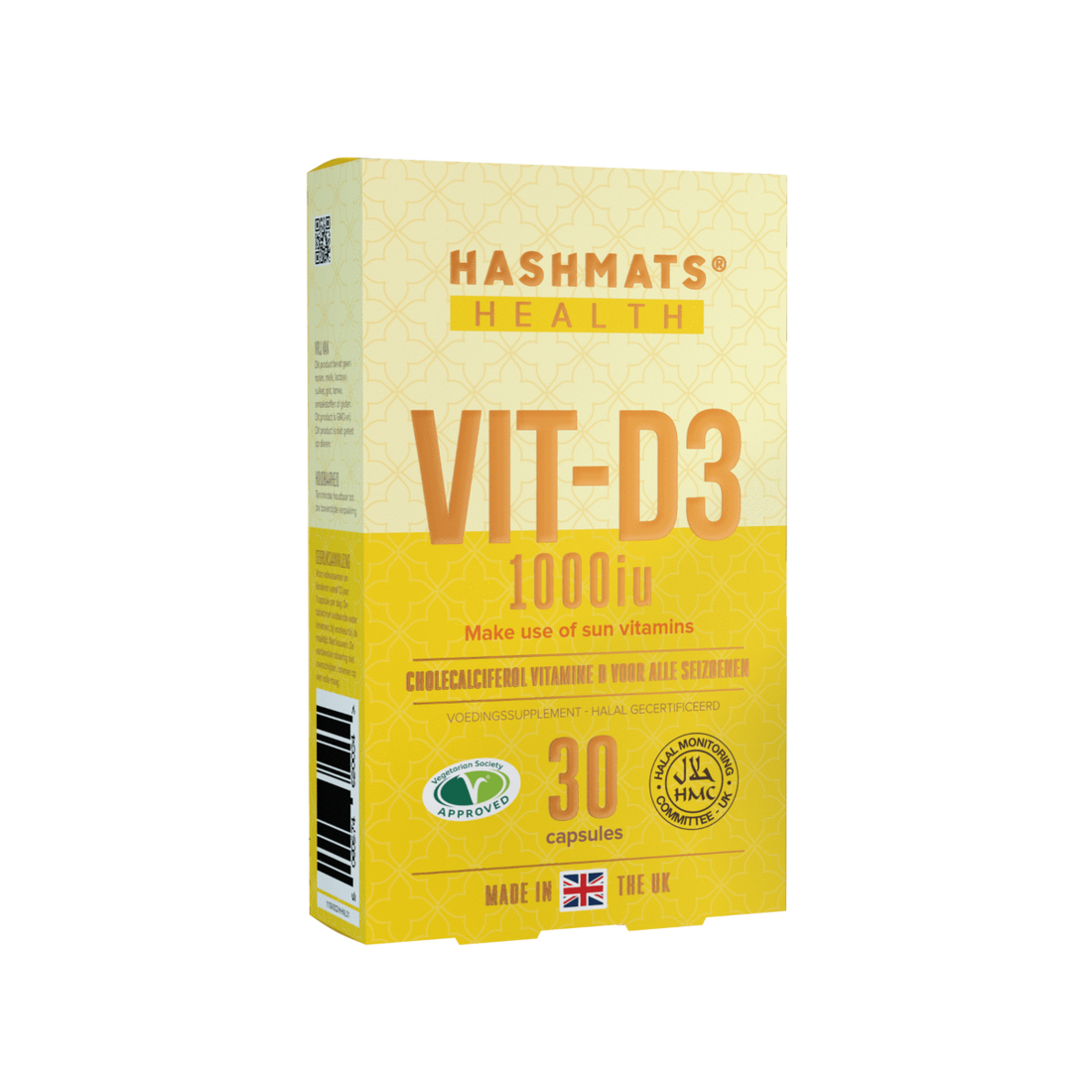 Halal-zertifiziertes Vitamin D 1000 IE - Vit-D3 von HASHMATS®