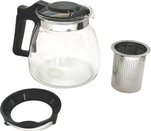Théière en verre 900 ml avec filtre/infuseur et anse - Théières en verre - Théière avec infuseur à thé