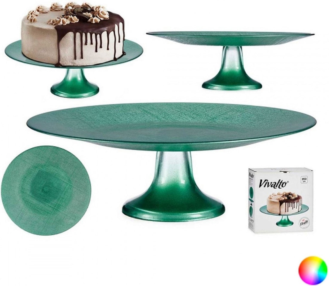 Vivalto Taartplateau - Glas - 33 x 9 x 33 cm