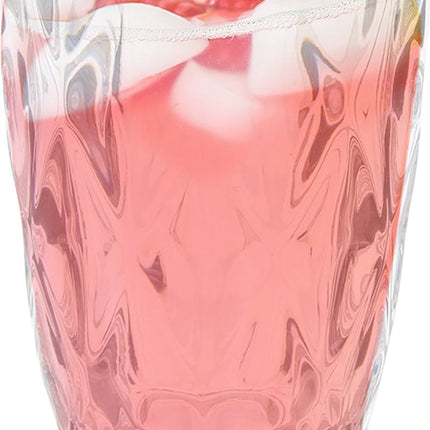 Verres à eau/verres à boire - aspect cristal - bord doré - 270 ml