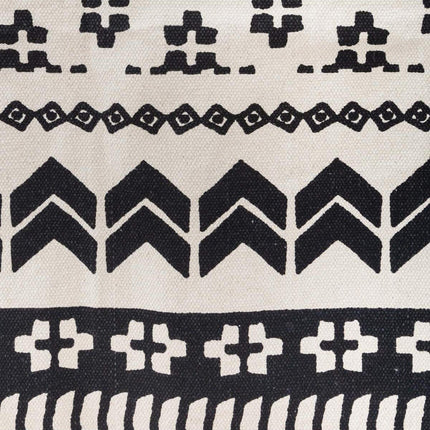 Tapis coton noir blanc