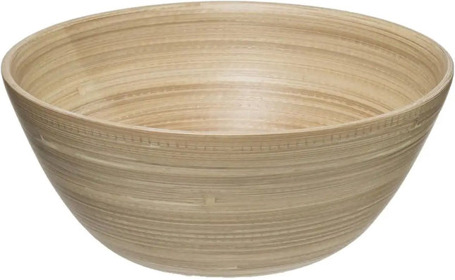 Saladier/plat de service - bambou - D30/H10 cm