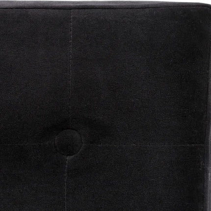 Atmosphera Pouf/tabouret/repose-pieds - boîte de rangement - noir - PU/MDF - 38 x 38 cm - pliable