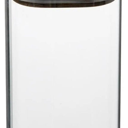 Boîte/pot de conservation 1,6L en verre avec couvercle en bois d'acacia - 1600 ml