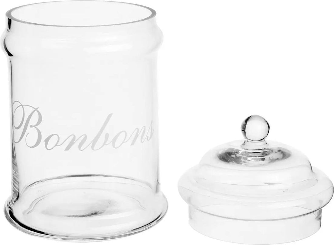 Storage jar - candy jar - glass - lid - 2 l - bonbonniere