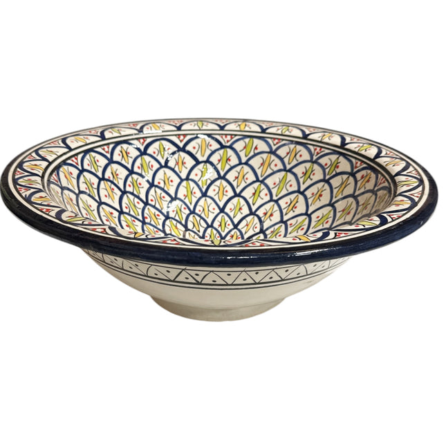 Vasque marocaine - colorée - lavabo en céramique (à poser) - Ø 40 cm