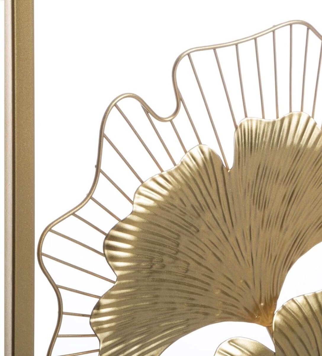 Wall decoration - Gold  metal Ginkgo leaves - 50x100cm