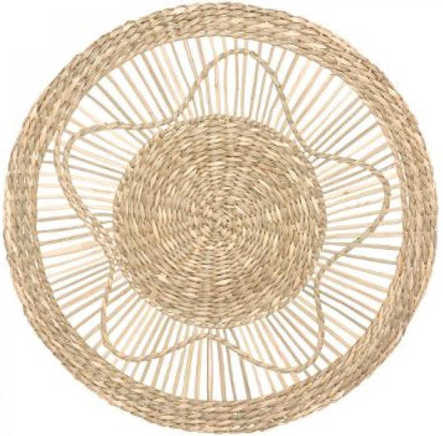 Ensemble de 3 décorations murales en jonc de mer D38/D28/D18 cm - Décoration murale ensemble - Décoration murale