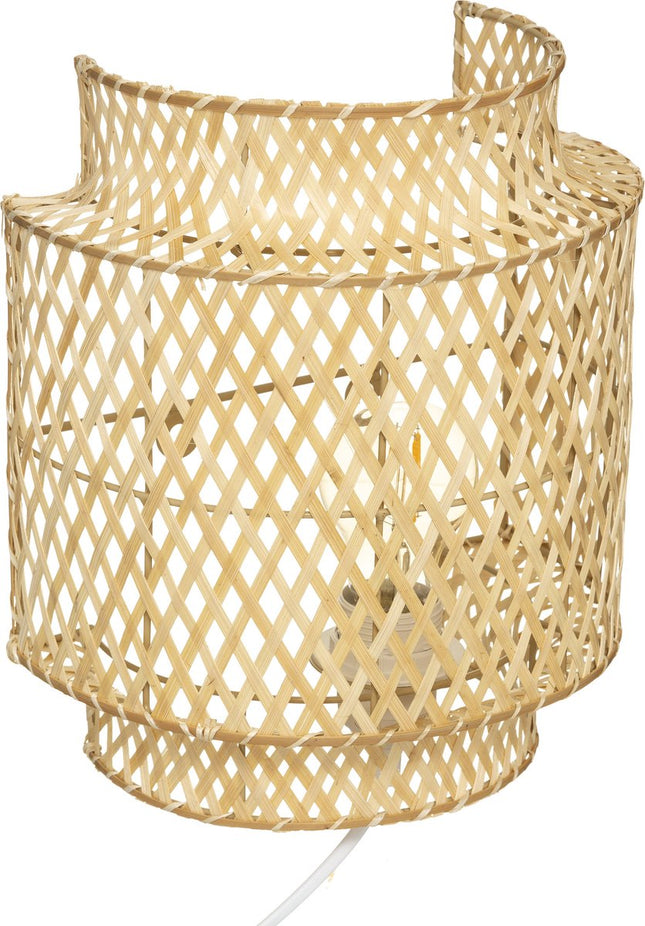 Atmosphera Applique murale Liby Bambou naturel - Dia 23 cm - Lampe