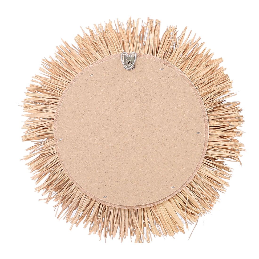 Wall mirror - safari - Palm and seagrass - D28 cm - bohemian mirror