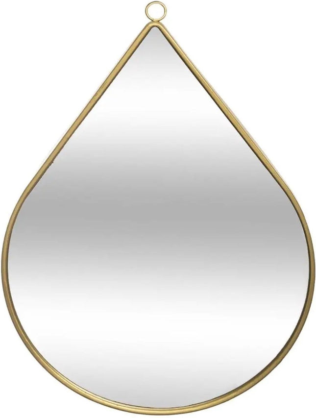 Miroir/miroir mural goutte 39 x 28 cm métal doré