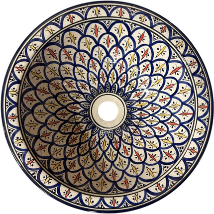 Vasque Marocaine Fait Main Marrakech 40cm