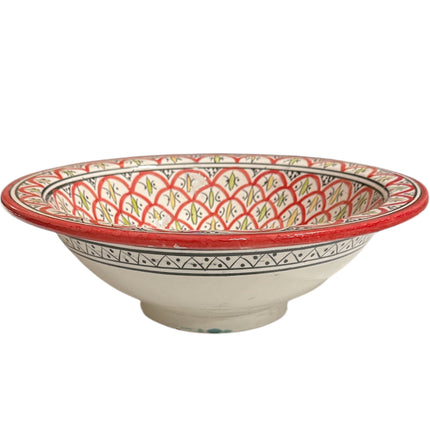 Vasque marocaine Asfi - colorée - lavabo (à poser) en faïence - Ø 40 cm