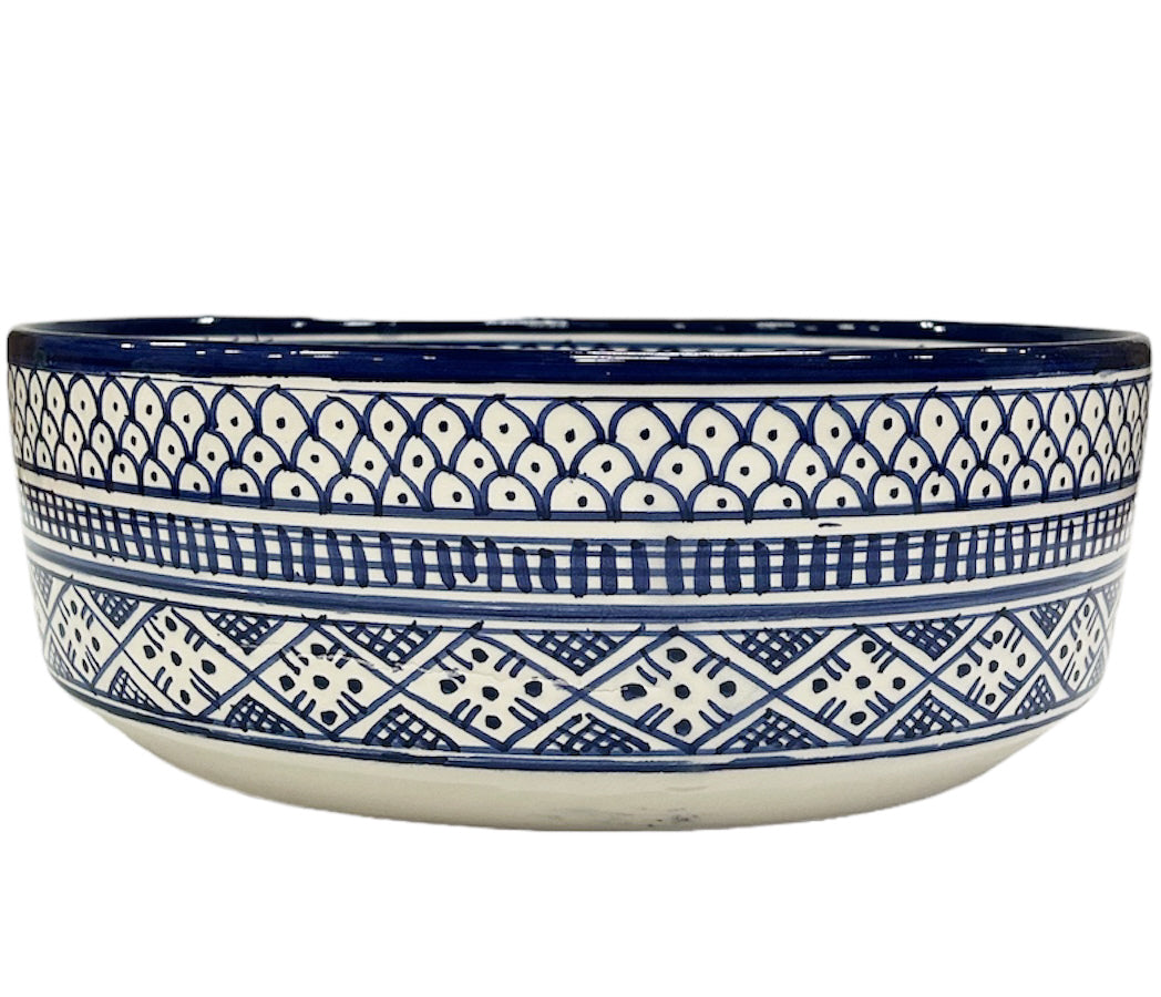 Marokkanisches Keramikwaschbecken 28 cm blau