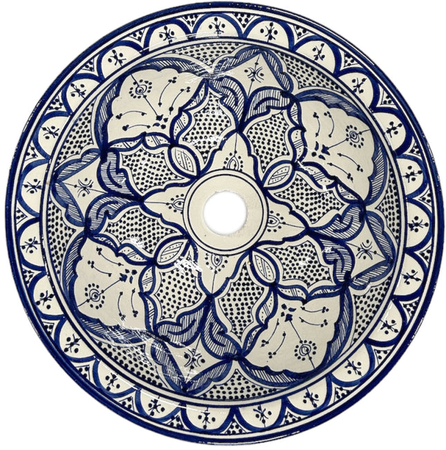 Vasque marocaine en faïence - lavabo