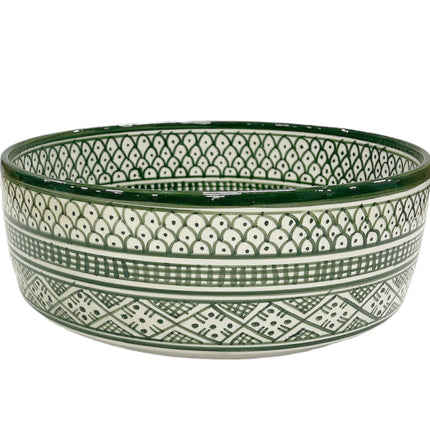 Vasque à poser marocaine en céramique 28 cm vert clair