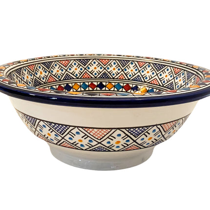 Lavabo en céramique marocain vasque coloré Ø 38 cm rond