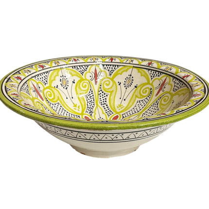 Vasque marocaine Asfi - colorée - lavabo (à poser) en faïence - Ø 40 cm