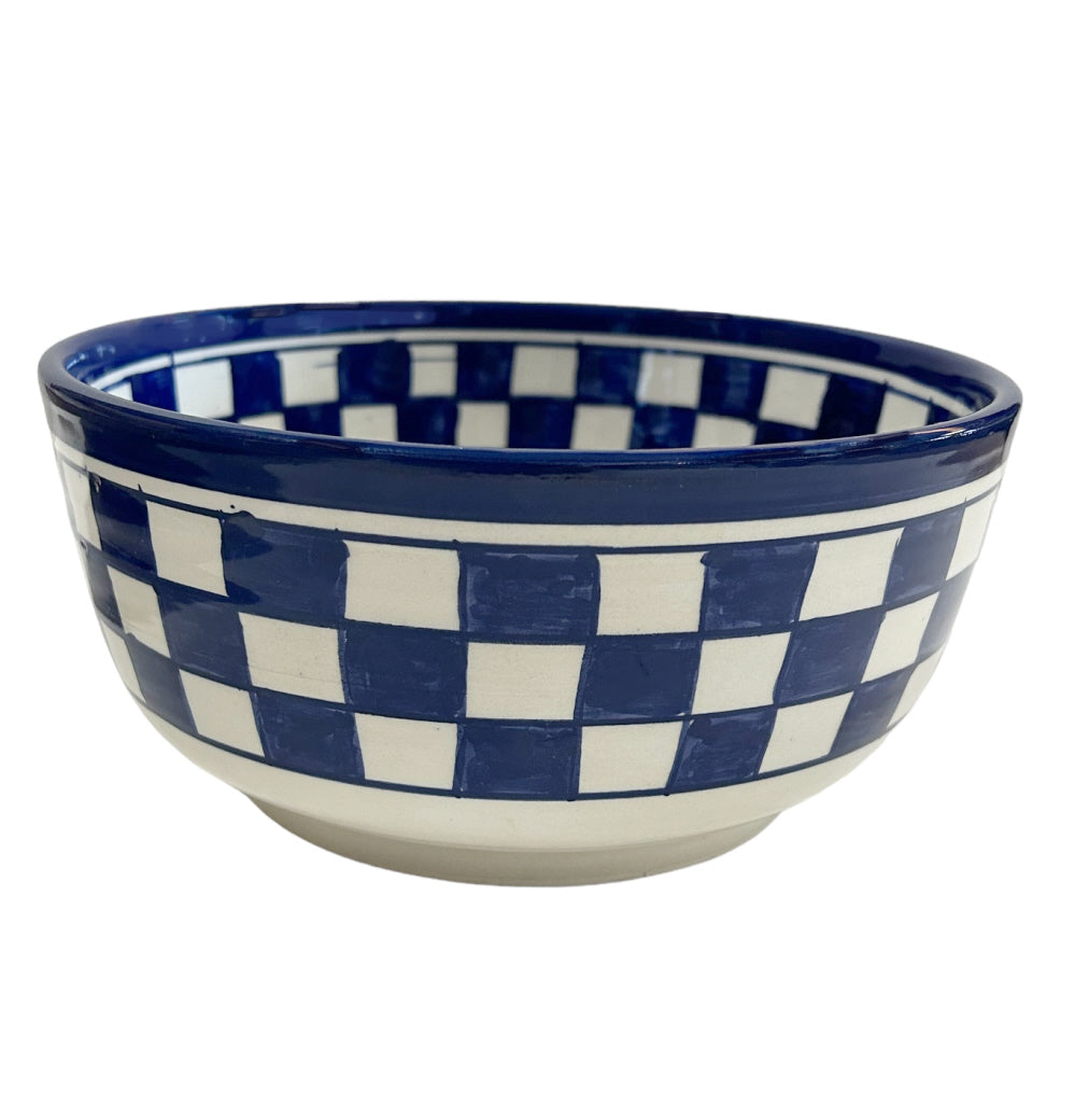 Bol marocain bleu blanc Ø 20 x 9 cm