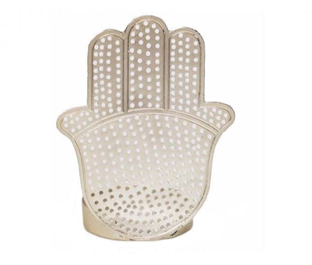 Photophore Fatima argenté