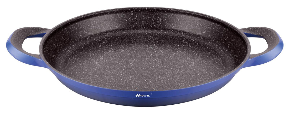 Paella Pan blauw- Marmer coating - ook voor Inductie