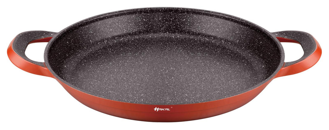 Paella Pan Rood - Marmer coating - ook voor Inductie