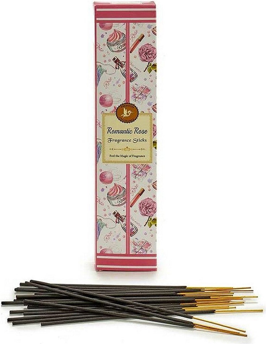 Räucherstäbchen Romantische Rose 23 Cm Harz Rosa 20 Stück