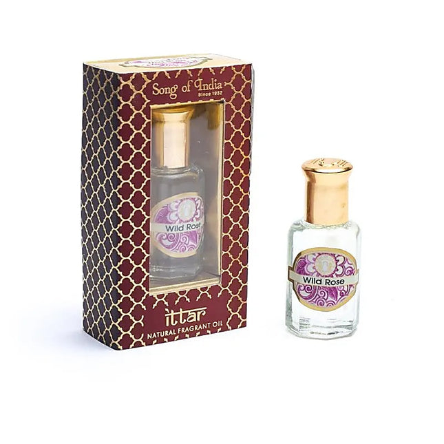 Huile parfumée Rose Sauvage Ayurvédique – Huile aromatique 100% naturelle – 10ml – Romantique, Douce et Équilibrante