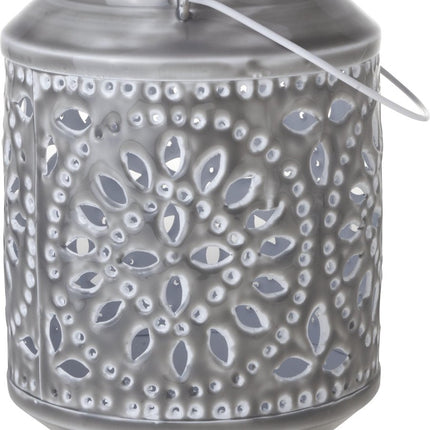 Cosy&Trendy Photophore - Métal - 18 cm x 18 cm x 24 cm - Gris