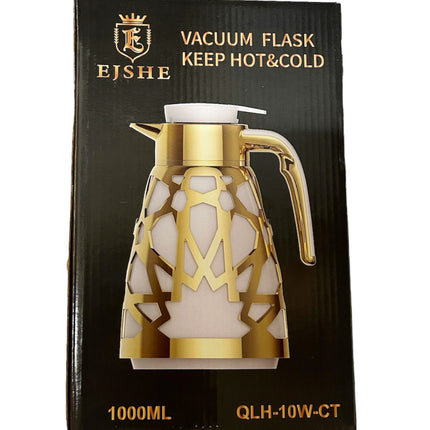 Bouteille isotherme - Bouteilles thermos - 1L - Carafe isotherme avec détails dorés