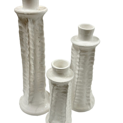 Bougeoir en poterie Taha à spirale