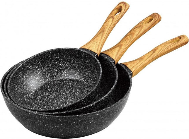 Klausberg - Set de poêles wok - 20/24/28 cm