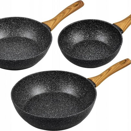 Klausberg - Set de poêles wok - 20/24/28 cm